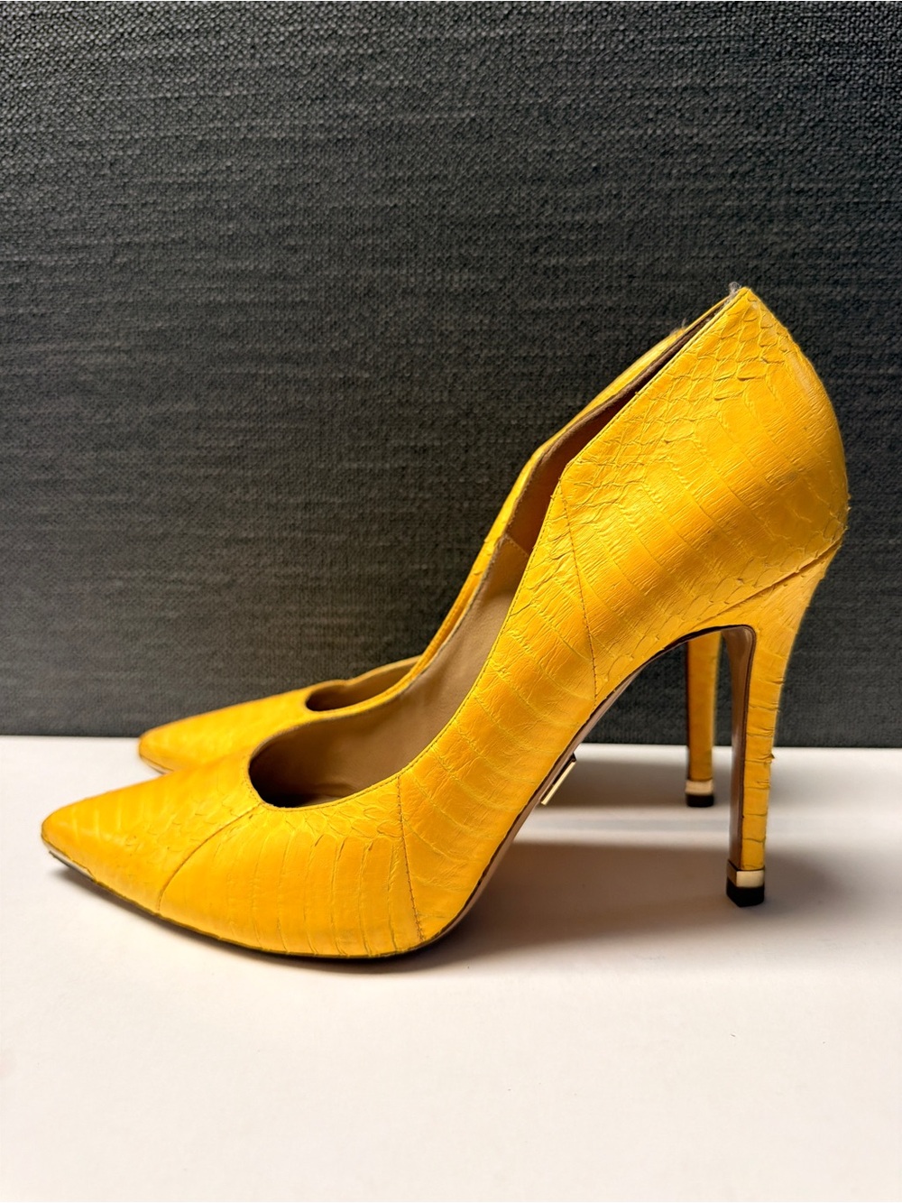 Michael Kors Collection Yellow Pointed-Toe Stiletto Heels